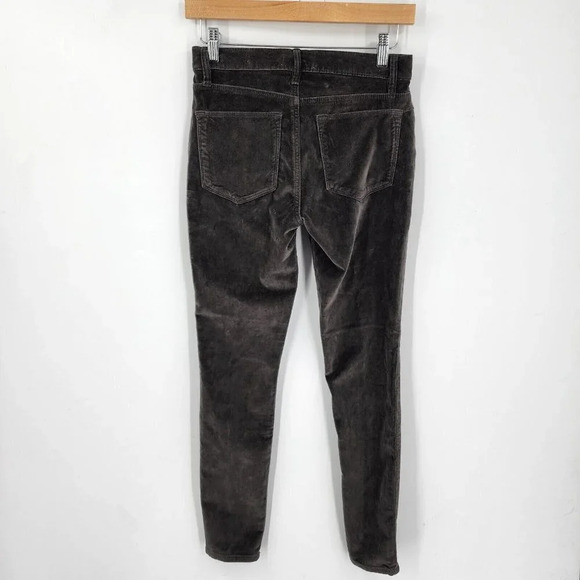 FRAME Women's Le High Skinny Velveteen High Rise Pants in Charcoal Size 24 NWT - Picture 3 of 11
